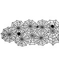 thumbnail image 3 of Mantel Chimenea Bufanda Halloween Encaje Telaraña para Fiesta, 3 of 9