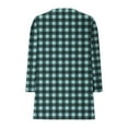 thumbnail image 5 of aohooy Cardigan Kids Girls Plaid Lightweight Open Front Cardigans Shawl Collar Long Sleeve Oversized Outerwear Sweater with Pockets Mint Green,130, 5 of 6