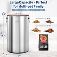 thumbnail image 4 of Contenedor de almacenamiento para comida de perro Paw Libero de acero inoxidable 16 kg, 4 of 7