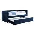 thumbnail image 2 of Furniture of America Poppe Flannelette 2-Piece Twin Daybed With Trundle Set up to 200 lbs, Navy, 2 of 8