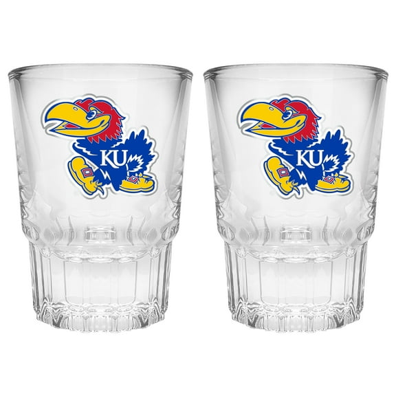 Kansas Jayhawks 2-Piece Prism Shot Glass Set