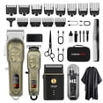thumbnail image 1 of Cortapelos profesional HIENA PRO para hombre, inalámbrico, con luz LED, afeitadora de láminas, recortador de nariz y recargable., 1 of 7