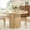 Natural, variant on S-HOME Space-Saving 43 Inch Round Wood Top Dining Table with Metal Base for 4-6 People in Home , Natural