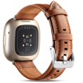 thumbnail image 1 of Correa de piel Maledan compatible con Fitbit Sense/Versa 3, color marrón, 1 of 7