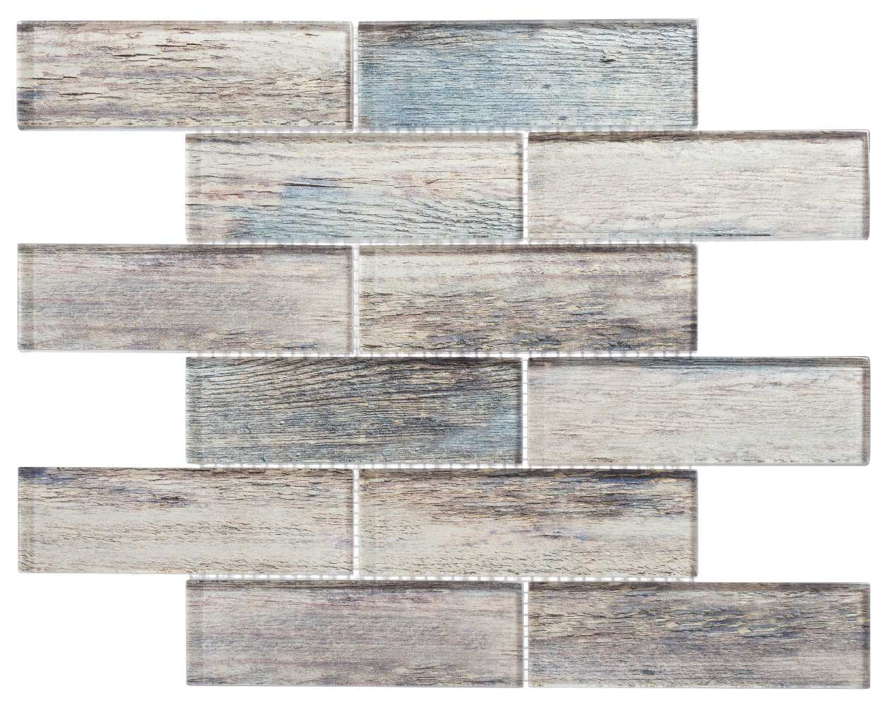 Reinbue 2'' x 6'' Glass Brick Joint Mosaic Tile