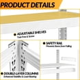 thumbnail image 5 of Metal Garage Storage Shelves Heavy Duty Shelving Unit 3 Tier White Adjustable Organizing Shelves 1500 LBS Capacity  Shelving Ideal for Garage Tote Basement Pantry Outdoor, 36”H*36”W*16”D, 5 of 15