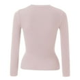 thumbnail image 2 of Vedolay Sweater Women's Casual Sweaters Long Sleeve Crew Neck Ribbed Knit Pullover Tops,Pink XL, 2 of 5