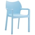 thumbnail image 1 of Compamia Diva Resin Outdoor Patio Dining Arm Chair in Light Blue, 1 of 10