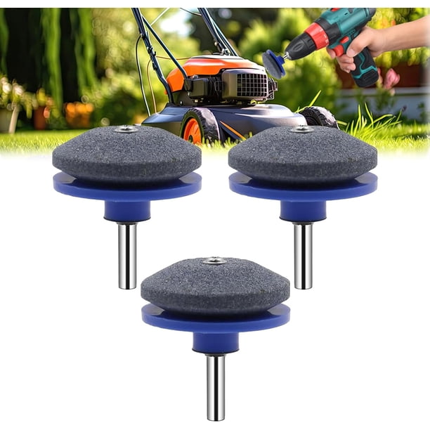 Afilador de cuchillas desafiladas para cortacésped, 3 piezas, herramienta afiladora de cuchillas para cortacésped nueva de 2024, afiladores de cuchillas universales, kit afilador de cuchillas para cor