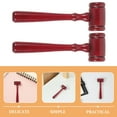 thumbnail image 3 of TABLZONE Kids Judge Gavel Set, 6pcs Red Wood Toy Mallets for Role Play and Learning, 3 of 8