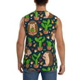 thumbnail image 4 of Balery Cute Hedgehogs Cactus Blue Men's Sleeveless Muscle Shirts Workout Tank Top, Moisture Wicking, Odor Protection-3X-Large, 4 of 8