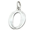 thumbnail image 1 of Sterling Silver 30" 1mm Box Chain Number Zero 0 Pendant Necklace, 1 of 2