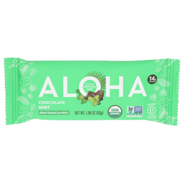 Aloha Organic Chocolate Mint Plant-Based Protein Bar 1.98 oz - Pack of 5