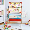 thumbnail image 3 of Pizarrón para niños Caballete Magnetico de Juguete Kids House Blanco y Gis de 2 vistas, 3 of 9