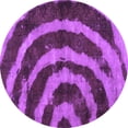 thumbnail image 1 of Ahgly Company Indoor Round Abstract Purple Modern Area Rugs, 8' Round, 1 of 4
