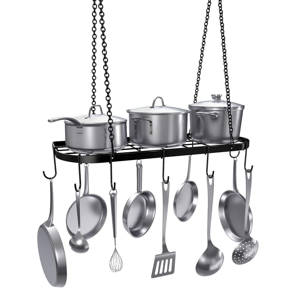 VDOMUS Pot Rack Ceiling Mount Cookware Rack Hanging Hanger Organizer