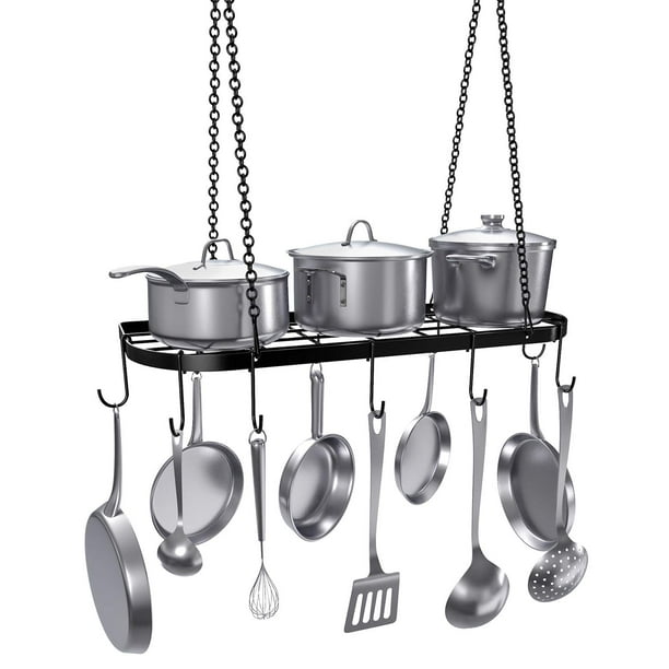 VDOMUS Pot Rack Ceiling Mount Cookware Rack Hanging Hanger Organizer