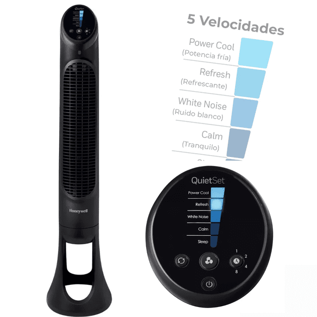 Ventilador de Torre HONEYWELL de 101 cm 5 velocidades de enfriamiento reacondicionado
