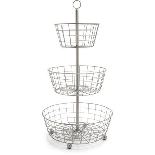Useful UHFB205 3 Tier Decorative Wire Fruit Basket Countertop Stand