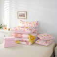 thumbnail image 6 of jejeloiu Kawaii Rainbow Daisy 7-Piece Twin Bedding Sets,Cute Cartoon Flower Floral Bedding Comforter Set,Girl Pink Sheet Sets For Kids Teens,Ultra Soft Home Decor Reversible, 6 of 8