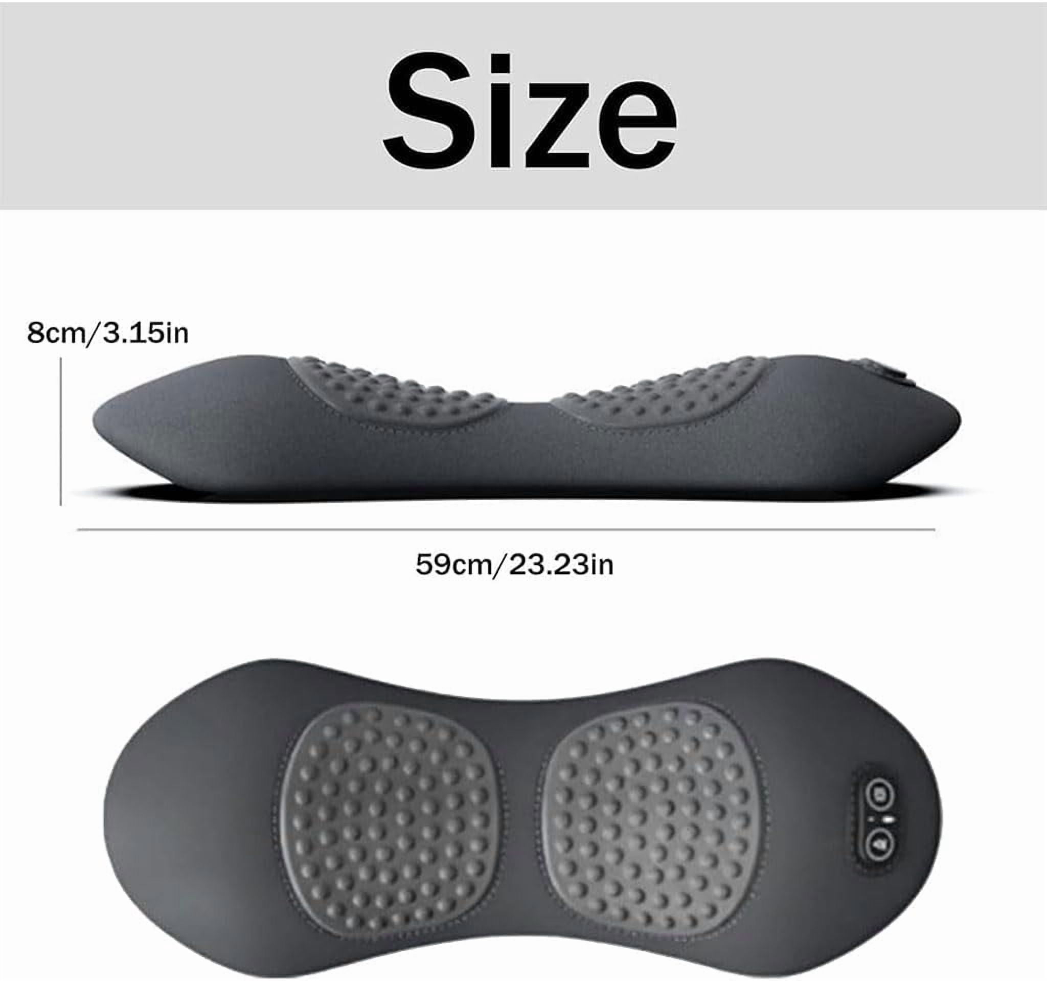 Triple Fusion Back Massager with Heat, 3 in 1 Back Massager for Neck, Shoulder and Back, Heat Therapy & Full Support with 118-inch USB Cable