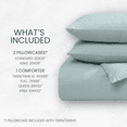 thumbnail image 3 of True Comfort + Mill & Thread Waffle Comforter Set, Full - White, 3 of 7