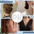 thumbnail image 5 of 6pcs Freshwater Pearls Charms 3 Styles Pearl Dangle Charms Nature Pearl Beads Strands Kit Round Pearl Bead Connector Charms Pearl Beaded Wrap Ring for DIY Necklaces Earrings Rings Making, 5 of 5