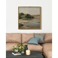 thumbnail image 2 of Drsoum Vintage Mountain River Landscape Decor 16x16in Natural Framed Hallway Bathroom Office Decor, 2 of 5