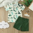thumbnail image 2 of Boys Clothes Toddler Baby Kids Spring Summer Cotton Dinosaur Printed Sleeveless Casual 6M 12M 18M 24M 3T 4T T Shirt Pullover Tops Shorts Sets Tshirt 2-Piece, 2 of 7