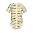 thumbnail image 2 of Balery Colorful Mustache Pattern Baby Climbing Clothes Infant Bodysuit Cute Infant Bodysuit Baby Romper-9M, 2 of 7