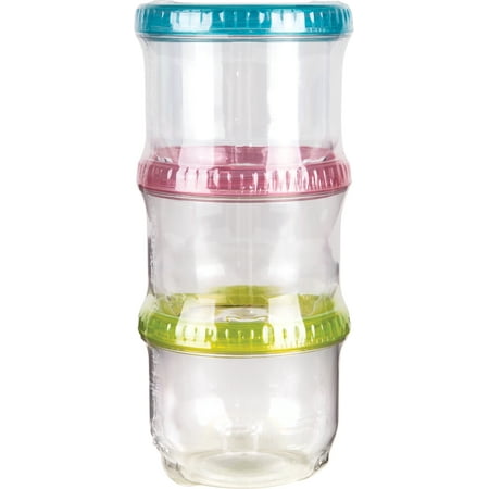 Colored Jars - ArtBin Twisterz Jar Set Large/Tall 3/Pkg-Multi-Colored Lids