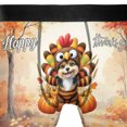 thumbnail image 4 of Happy Thanksgiving Toy Fox Terrier Turkey Costume Pumpkins Autumn Leaves All Over Print Boxer Briefs Underwear for Men Dad Dog Lover - 13014, 4 of 6