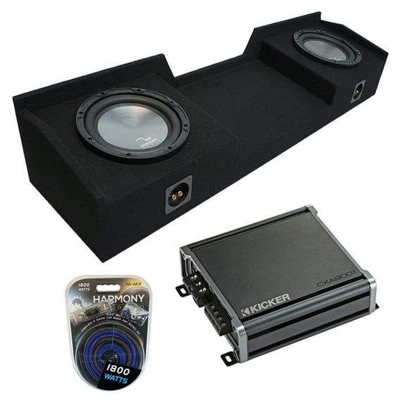 1999-2006 Chevy Silverado Ext Cab Truck Harmony A102 Dual 10" Sub Box & CXA800.1