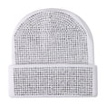 thumbnail image 4 of GDREDA Rhinestone Winter Knitted Hat Warm Sparkling Elegant For Women Men Cold Weather White,One Size, 4 of 4