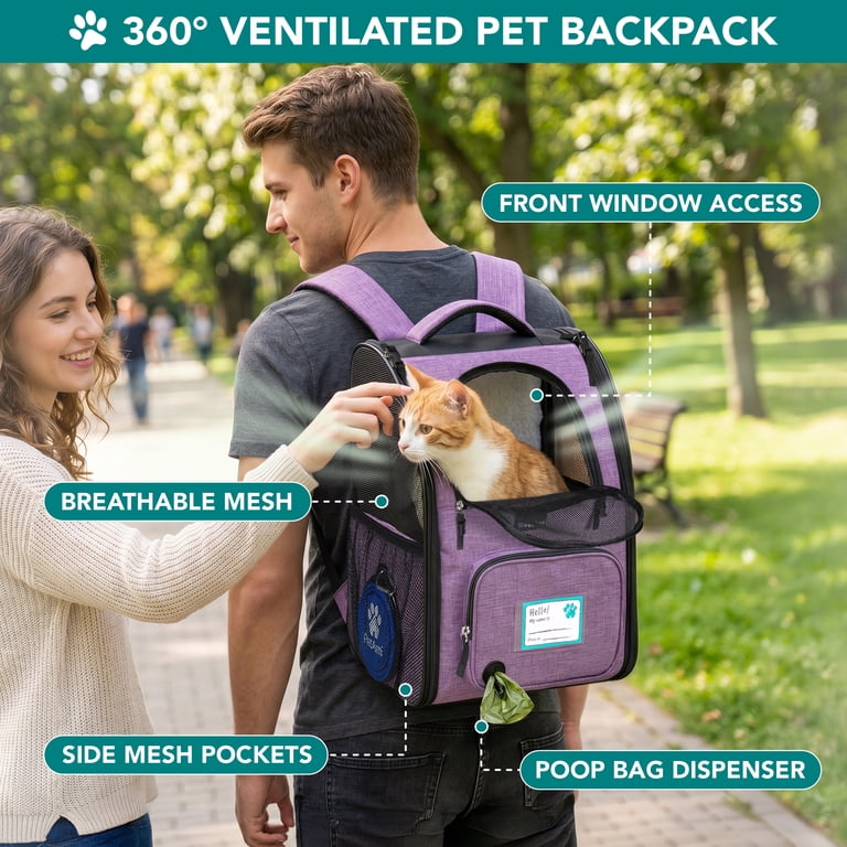 PetAmi Expandable Pet Carrier Backpack, Airline Approved photo 5