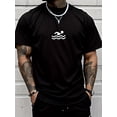thumbnail image 1 of Men's Casual Swim Print T-Shirt - Breathable Polyester, Crew Neck, Short Sleeve, Machine Washable - Perfect for All Seasons, 1 of 6