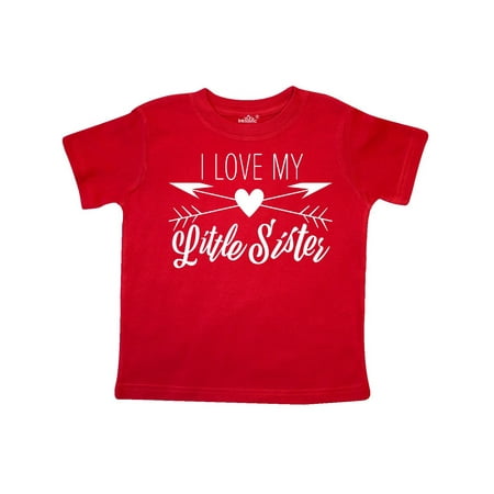 

Inktastic I Love my Little Sister heart and arrows Gift Toddler Boy or Toddler Girl T-Shirt