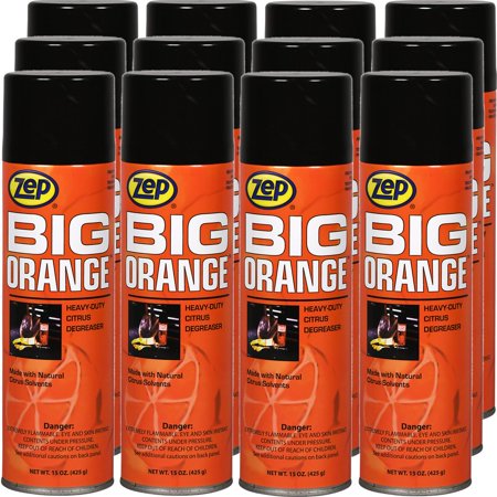 

Zep Big Orange Industrial Citrus Degreaser 011401 15 Oz Aerosol (Case of 12) Professional Strength