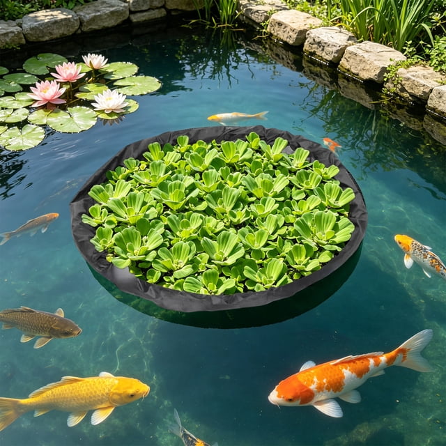 WUSUOWEI 1PC Floating Protection,45/60/80CM,Floating PlantProtection,Floating Fish Barrier,Pond Coral Fine Net Cover Reusable Net for Pond,Backyard Courtyard Terraces,Shade Distributor for Fish