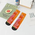 thumbnail image 7 of Pofeuu Orange Flower Psychedelic Print 30cm Socks, Adult Running Hiking Socks for Youth and Adult, 7 of 7