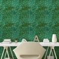 thumbnail image 2 of Ambesonne Grunge Peel & Stick Wallpaper for Home, Retro Scissors Pattern Art, 13"x72", Forest Green Jade Green, 2 of 5