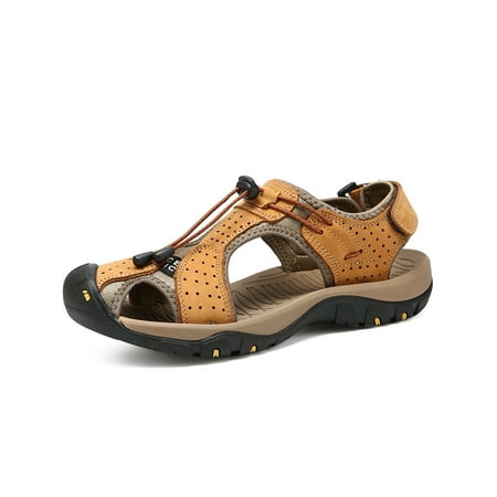 

Lacyhop Men s Beach Shoes Summer Sandals Sport Hiking Sandal Mens Drawstring Casual Shoe Waterproof Breathable Yellow 9