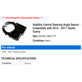 thumbnail image 2 of Stability Control Steering Angle Sensor - Compatible with 2015 - 2017 Toyota Camry 2016, 2 of 2