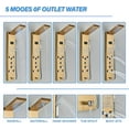 thumbnail image 3 of Shower Panel Tower With Rainfall Waterfall Massage Jets LED Shower System Brushed Gold, 3 of 5