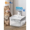 thumbnail image 2 of DownyPaws 2.5L Wireless Cat Water Fountain Battery Operated Automatic Pet Water Drinker with Motion Sensor Dog Water Dispenser ShopWise Round, 2 of 12