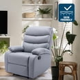thumbnail image 6 of hzlagm Manual Recliner Chairs for Adults with Safety Reclining Easy to Operate Footrest & Headrest Mechanism for Bedroom, Living Room, RV - Light Gray, 6 of 6
