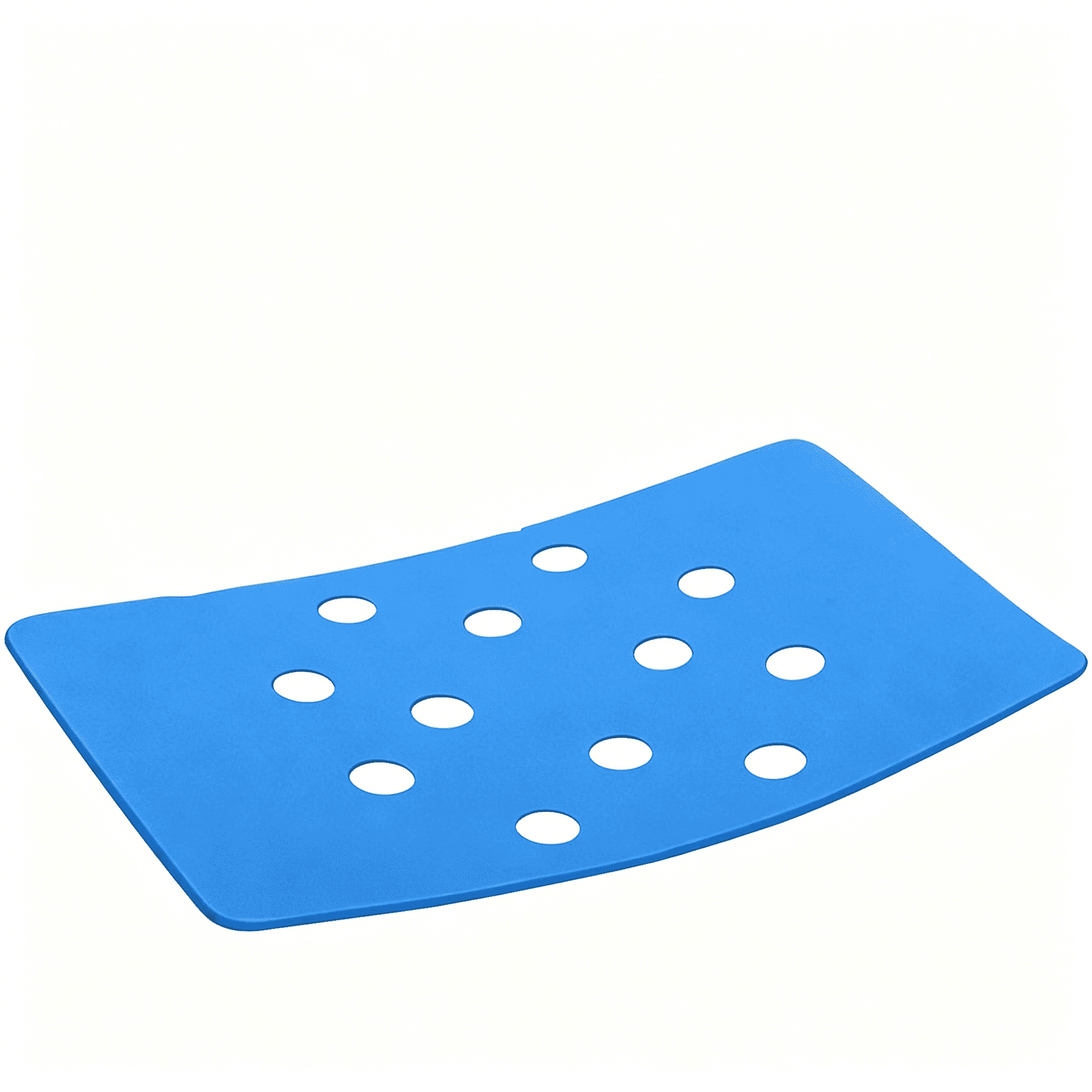 XIBUFE Non Slip Shower Stool Cushion Waterproof Eva Foam Bath Seat Pad for Seniors and Disabled 14X9 Inch Self Adhesive Padded Mat Shower Chair Cushion,Blue