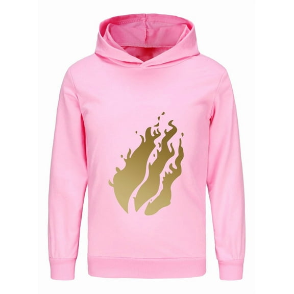 Preston Playz Inspired Fire Hoodie for Kids – Lightweight Long Sleeve Pullover for Boys Girls