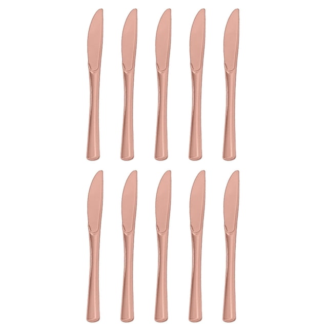 Suministros de decoración de vajilla desechable, juego de cubiertos premium resistentes, vajilla para restaurantes, festivales, cafeterías, cenas de compromiso 10x Cubiertos de oro viejo