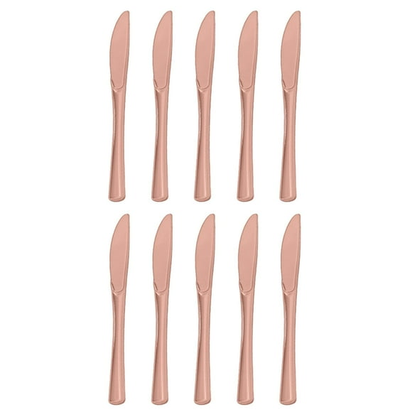 Suministros de decoración de vajilla desechable, juego de cubiertos premium resistentes, vajilla para restaurantes, festivales, cafeterías, cenas de compromiso 10x Cubiertos de oro viejo